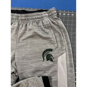 VTG Nike Dri-Fit Joggers Mens XL‎ MSU Spartans Heather Gray Taper Device Pocket